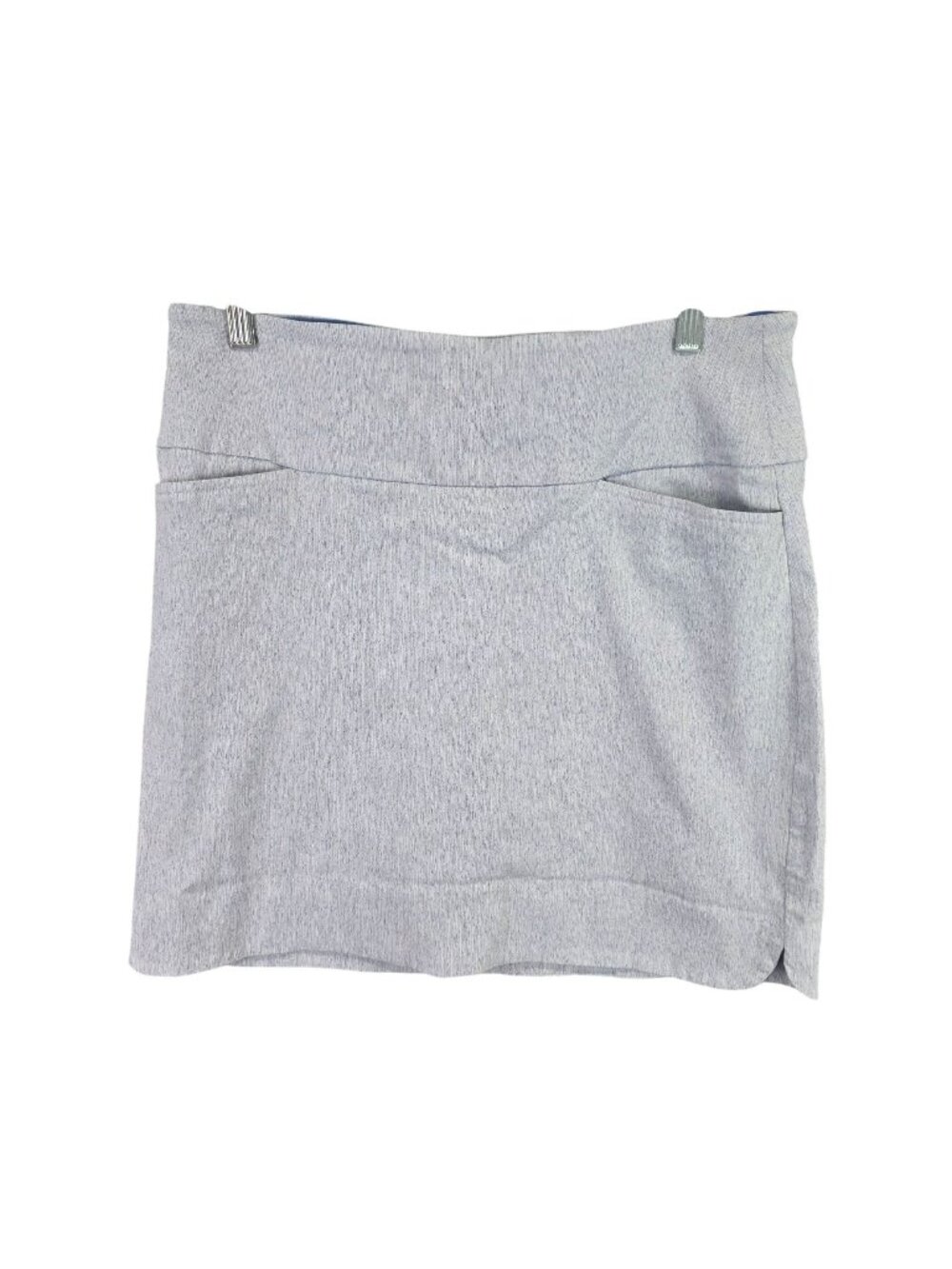 Womens S.C.&CO. Heather Gray Skort Built-In Shorts Nylon Blend Stretch Size L